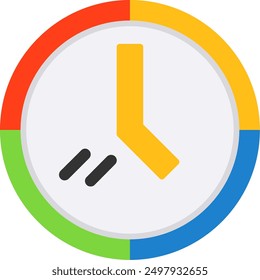 212 - Clock Line Vector Icon Design