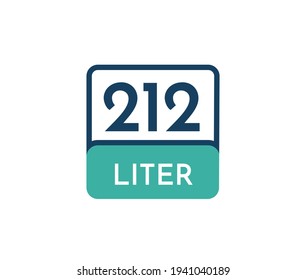 212 liters icon vector illustration