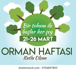 21-26 march.  happy Forests week.
21-26 mart orman haftası kutlu olsun