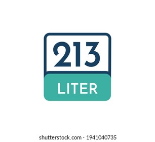 213 liters icon vector illustration