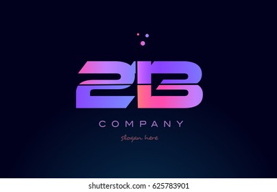 213 pink blue purple number digit numeral dots creative company logo vector icon design template