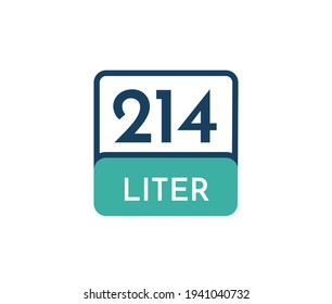 214 liters icon vector illustration