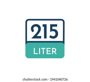 215 liters icon vector illustration