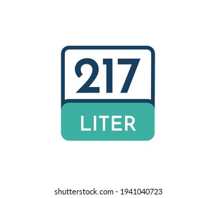 217 liters icon vector illustration