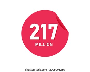 217 million texts on the white background