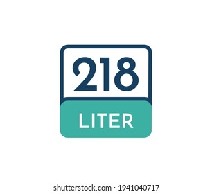 218 liters icon vector illustration