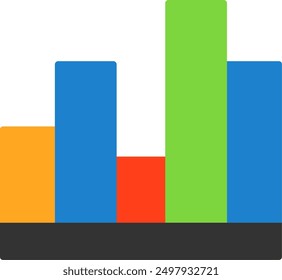 219 - Analytics Flat Vector Icon Design