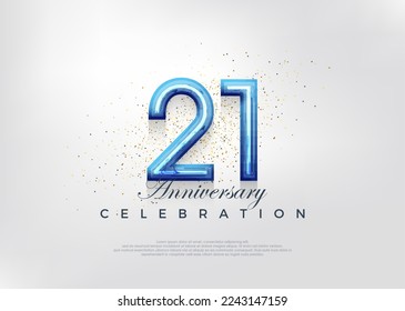 21st anniversary celebration design, celebration premium vector background.