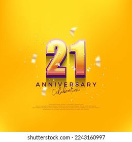 21st anniversary celebration design. Premium vector editable design. svg