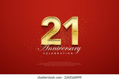 21st anniversary number, for a birthday celebration. premium vector backgrounds.