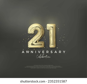 21st anniversary number, to celebrate a birthday with a luxurious and elegant design.