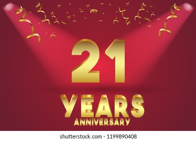 21st Anniversary numbers. background for anniversary