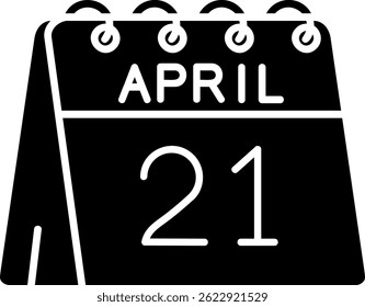 21st of April Line vector Icon Design