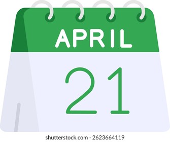 21st of April Line vector Icon Design