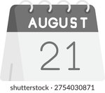 21st of August Line vector Icon Design