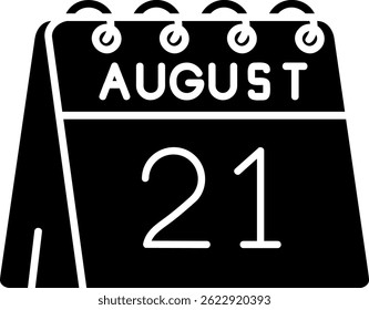21st of August Line vector Icon Design