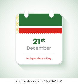 21st December, Independence day of Chechnya. Abstract country independence day calendar concept vector illustration.