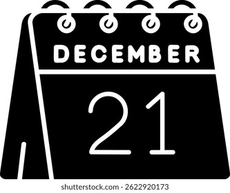 21st of December Line vector Icon Design