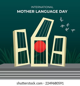 21st February international mother language day social media post design