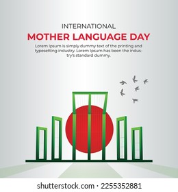 21st February international mother language day social media post design svg