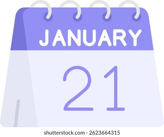 21st of January Line vector Icon Design