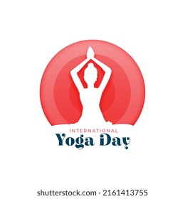 21st june international day of yoga background in paper style