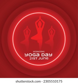 21st june international yoga day event background for healthy lifestyle vector