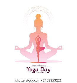 21 de junio día internacional del yoga diseño de fondo