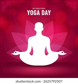 21st june international yoga day. meditating practicing background