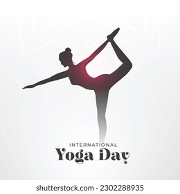 21st june world yoga day background for fitness theme backdrop vector