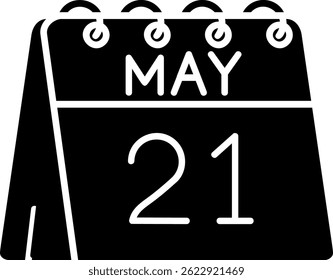 21st of May Line vector Icon Design