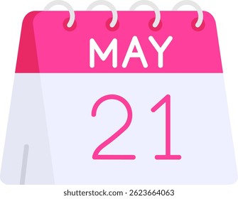 21st of May Line vector Icon Design