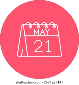 21st of May Line vector Icon Design