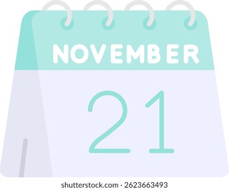 21st of November Line vector Icon Design