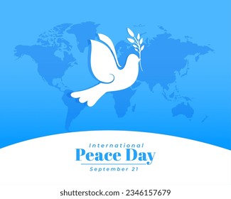 21st september international peace day social media post design vector