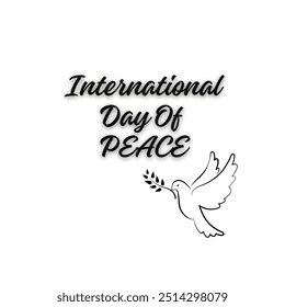 21st september international peace day event card a symbol of humanity vector