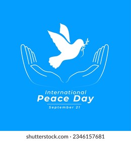 21st september world peace day background a message of unity vector