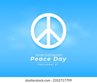 21st september world peace day background for social hope or faith vector