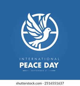 21st September world peace day wishes poster design vector, international peace day vector banner 