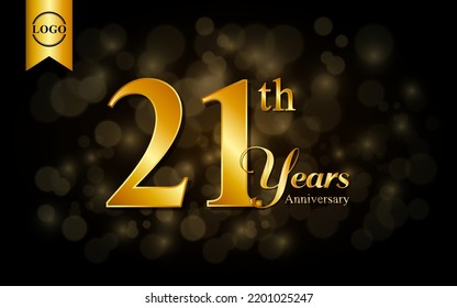 21th anniversary template design. for booklet, leaflet, magazine, brochure poster, banner, web, invitation or greeting card. Vector illustrations.