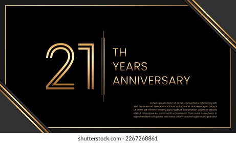 21th year anniversary design template. vector template illustration