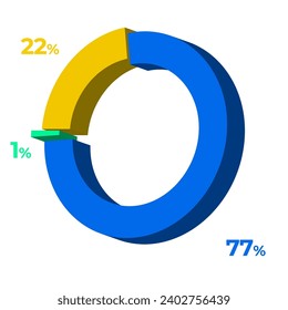 22 77 1 3d donut pie chart illustration eps vector 