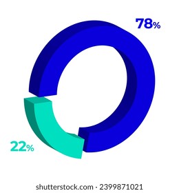 22 78 3d donut pie chart illustration eps vector