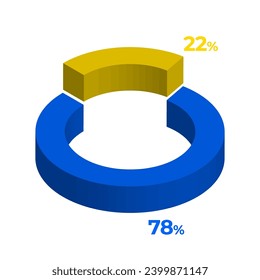 22 78 3d donut pie chart illustration eps vector