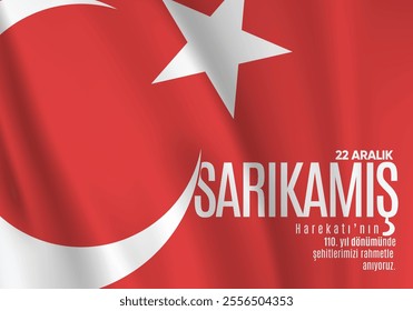 22 Aralık, Sarıkamış harekatının anma günü özel tasarım. Translation: Special design for December 22, the commemoration day of the Sarıkamış operation.