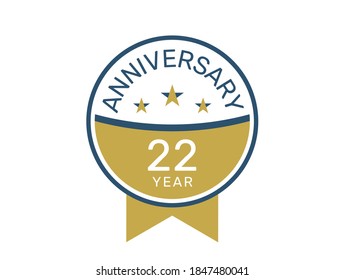 22 anniversary logo vector templates, 22 years anniversary design 