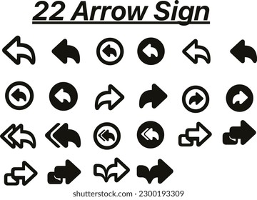 22 Arrow Sign Vector Set
