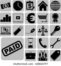 22 businessicon set. Set of web Icons.