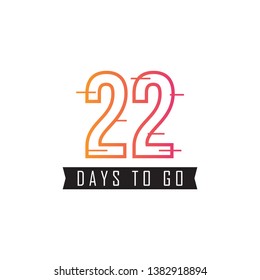 22 Days To Go Design Template