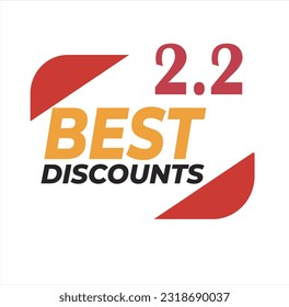 2.2 event best discount editable text style effect themed sales promotion